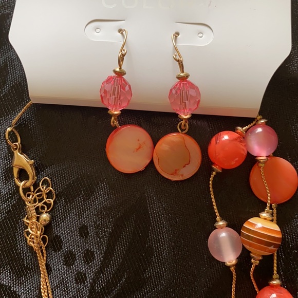 3-Strand Necklace & Earrings (can wear at 18”-21”) - Picture 3 of 3